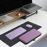 Geekria Keyboard Carrying Case, Hard Shell Protective Travel Bag for Small Compact Keyboard, Compatible with Logitech Pebble Keys 2 K380s / K380 (Lavender)