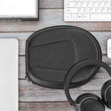 Geekria Shield Headphones Case Compatible with Bose QC Ultra II/45/35 II/35/25/SE, Replacement Hard Shell Travel Carrying Bag with Cable Storage (Black)