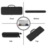Geekria Keyboard Case, Compatible with Razer BlackWidow V4 Low Profile / DeathStalker V2, Corsair K100 AIR, Hard Shell Travel Carrying Bag (Dark Grey)