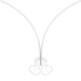 Geekria 2 Pack Earbuds Magnetic Anti-Lost Strap Compatible with Soundcore by Anker Liberty 4 Pro, P40i, Liberty 4 NC Soft Silicone Earphones Lanyard, Headphones Neck Rope Cord (White)