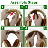 Geekria Velour Headband Pad Compatible with Sennheiser HD598, HD598SE, HD598CS, HD595, HD569, HD559, HD558, HD555, HD518, HD515, Game ONE, PC360, PC373D Headphones (Brown)