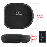 Geekria Shield Headphones Case Compatible with Anker Soundcore Q11i, Life Q20, Life Q30, Space Q45, Replacement Protective Hard Shell Travel Carrying Bag with Cable Storage (Black)