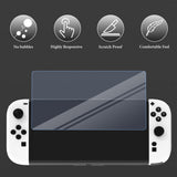 Geekria Protective Set Compatible with Nintendo Switch 2, Travel Carrying Case & HD Clear Screen Protector, Including Non-Slip Rocker Cover, Game Accessories Kit (White)