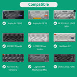 Geekria 84-key Slim Keyboard Carrying Pouch, Compatible with MelGeek O2, LOFREE Flow84/Lite 84, Logitech MX Mechanical Mini, IQUNIX MQ80, Vegan Leather Travel Case Sleeve Bag (Dark Grey)