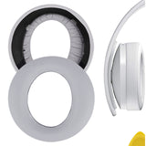 Geekria QuickFit Replacement Ear Pads for Sony PlayStation New Version 2018, PS4 Gold Wireless 500 Million Limited Edition Headphones (Grey)