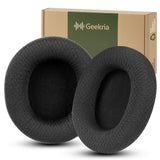 Geekria Comfort Mesh Fabric Replacement Ear Pads for SONY MDR-7506, MDR-V6, MDR-V7, MDR-CD900ST Headphones, Ear Cushions (Black)