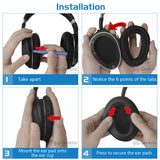 Geekria Replacement Ear Pads for Sennheiser PXC480, PXC550, PXC550-II, MB660 UC, MB 660 MC Headphones Ear Cushions, Repair Parts with Video Guide (Black)