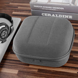 Geekria Shield Case for Large-Sized Over-Ear Headphones, Replacement Protective Hard Shell Travel Carrying Bag with Cable Storage, Compatible with Beyerdynamic MMX 300, HE400S (Microfiber Grey)