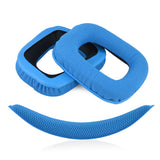 Geekria Earpad + Headband Compatible with Logitech G430 G930 Headphones Ear Cushion + Replacement Headband Pads/ Repair Parts Suit (Blue)