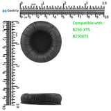 Geekria QuickFit Leatherette & Foam Replacement Earpads + Mic Windscreen Foam Compatible with BlueParrott B250-XTS, B250-XT Plus, B250-XT, B250, B150 Headphones Mic Cover + Ear Cushions (Black)