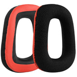 Geekria Comfort Replacement Ear Pads for Logitech G35, G430, G432, G332, G930, F450 Headphones Ear Cushions, Headset Earpads, Ear Cups Cover Repair Parts (Black Red)