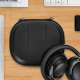 Geekria Shield Headphones Case Compatible with Bose QuietComfort Ultra, QC35, QuietComfort35 II, QuietComfort45, QCSE Case, Replacement Hard Shell Travel Carrying Bag with Cable Storage (Black)