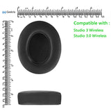 Geekria PRO Extra Thick Replacement Ear Pads for Beats Studio 3, Studio 3.0 Wireless (A1914) Headphones Ear Cushions, Headset Earpads, Ear Cups Cover Repair Parts (Shadow Gray)