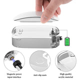 Geekria Mouse Charging Station, Acrylic Charging Stand, Compatible with Apple Magic Mouse (Lightning), Magic Mouse Accessory (Transparent)