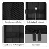 Geekria Hanging Power Bank Pouch for Tripods, Light Stands and Crossbars, Mount Holder Organizer Bag with Storage Pocket for Charger, Cable, Phone and Camera Accessories