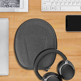 Geekria Shield Case Compatible with Grado SR325e, SR225x, SR125, SR80, SR60, RS2, RS1, PS2000e Headphones, Replacement Protective Hard Shell Travel Carrying Bag with Cable Storage (Grey)