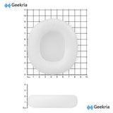 Geekria Comfort Mesh Fabric Replacement Ear Pads for SteelSeries Arctis Nova Pro Wired/ Nova1/ 1P/ 1X/ Nova3/ 3P/ 3X/ Nova4/ 4P/ Nova5/ 5P/ 5X/ Nova7/ 7P/ 7X Headphones, Ear Cushions (White)