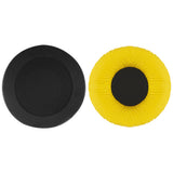 Geekria QuickFit Leatherette Replacement Ear Pads for Sennheiser HD25, HD25-II, HD25SP, HD25SP-II, Limited 75th Anniversary Edition Headphones, Ear Cushions with Video Guide (Yellow)