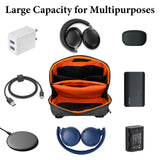 Geekria Elite Headphones Pouch Compatible with Bose QC Ultra, JBL Tour ONE M3, Sony WH-1000XM6 and More, Soft Shell Replacement Protective Travel Carrying Bag with Cable Storage (Dark Grey)