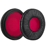 Geekria QuickFit Replacement Ear Pads for Sony MDR-V55, V500DJ Headphones Ear Cushions, Repair Parts (Black Red)
