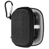 Geekria Shield Earbuds Case Compatible with JVC HA-A10T, New Marshmallow True Wireless Earbuds, Replacement Hard Shell Travel Carrying Bag with Carabiner Clip (Dark Grey)