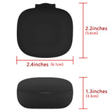 Geekria Silicone Case Cover Compatible with Soundcore by Anker P20i, p 20i True Wireless Earbuds, Protective Earphones Charging Port Accessible, Front LED Visible (Black)