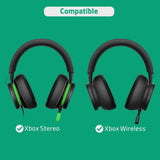 Geekria Replacement Ear Pads for Microsoft Xbox Wireless/Stereo Headset 20th Anniversary Special Edition Headphones Ear Cushions, Repair Parts with Video Guide (Black)