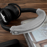 Geekria Flex Fabric Headband Cover Compatible with Bose QC 3, AE2, AE2i, AE2w, SoundTrue Around-Ear Headphones, Head Cushion Pad Protector, Replacement Repair Part, Sweat Cover (Grey)