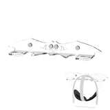 Geekria VR Wall Mount Stand Compatible with Quest 3 / Pro / 2, Valve Index, HTC Vive, PlayStation VR Game Accessories Storage Holder Hook VR Headset (Clear)
