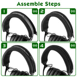 Geekria Flex Fabric Headband Cover Compatible with V-MODA Crossfade LP, Crossfade M-100, Crossfade Wireless Headphones, Head Cushion Pad Protector, Replacement Repair Part, Sweat Cover (Black)