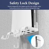 Geekria Wall Mount Kit Compatible with SONY Playstation 5 Slim Console, Disc & Digital Edition Metal Wall Hanging Stand, with 2-in-1 Magnetic Charging Cable, Headset Hanger