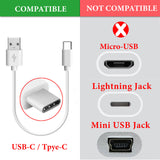 Geekria USB Earbuds Short Charger Cable Compatible with Skullcandy, Soundcore, Sennheiser, SAMSUNG, HUAWEI, ATH, Shokz, USB to USB-C Replacement Power Charging Cord (1ft / 30cm)