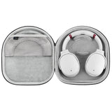 Geekria Shield Headphones Case for Lay Flat Over-Ear Headphones, Replacement Hard Shell Travel Carrying Bag with Cable Storage, Compatible with Steelseries, B&W, Skullcandy Headsets (Grey)