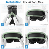 Geekria Silicone Headband Cover Compatible with AirPods Max Headphone, Headband Protector / Headband Replacement Easy DIY Installation No Tool Needed (Green)