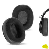 Geekria Comfort Protein Leather and Velour Replacement Ear Pads for SONY MDR-7506/ V6/ V7, WH-CH700N/ 710N/ 720N, HyperX Cloud Alpha/ Alpha S/ II/ Flight/ Stinger/ Mix Headphones (Black)