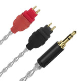 Geekria Apollo Silver-Plated Upgrade Audio Cable Compatible with Sennheiser HD660S HD600 HD650 HD580 Headphones, 3.5mm (1/8'') Replacement Headphones Cord for HiFi Headset (4 ft/1.2m)