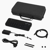 Geekria Audio Interface Carrying Case, Compatible with RØDE RØDECaster Video, EVA Hard Shell Portable Travel Bag (Dark Gray)