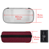 Geekria Shield Speaker Case Compatible with Bose SoundLink Flex 2 Bluetooth, Replacement Hard Shell Carrying Bag with Cable Storage (Claret-Red)