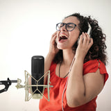 Geekria for Creators Microphone Shock Mount Compatible with AKG P120, P220, Perception 220 P420, P820, P8207, Mic Anti-Vibration Suspension Adapter Clamp Mic Holder Clip (Champagne / Metal)