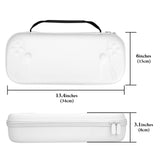 Geekria Hard Storage Case Compatible with Sony PlayStation Portal Remote Player, PS5 Portal Remote Player Built-in Stand Design Handheld Carrying Case, Shockproof Protective Travel Bag (White)