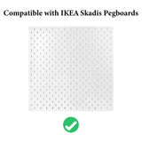 Geekria Headphone Holders for Pegboard Display, Headphone Hanger Holder Compatible with IKEA Skadis Pegboards, Hook Headset Holder Hanger for Home, Office, Electronics Organization (White)