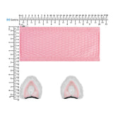 Geekria NOVA Knit Fabric Headband Cover + Cat Ears Attachment Compatible with Razer, SteelSeries, HyperX Sennheiser, ASTRO, SONY, Logitech, ATH Headphones, Head Cushion Pad Protector (White/Pink)