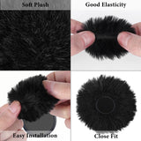 Geekria for Creators Furry Windscreen Compatible with Hollyland Lark M2 Wireless Mic, Mic DeadCat Wind Cover Muff, Fluff Cover Windshield, Wind Noise Reduction (Black / 2 Pack)