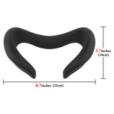 Geekria VR Silicone Face Pad Cover Compatible with Meta Quest 3, Washable Lightproof Anti-Leakage Cushion Pad Mask, VR Headset Face Shield (Black)