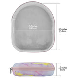 Geekria NOVA Headphones Case Compatible with Anker Soundcore Q11i, Life Q20i, Life Q20+, Replacement Hard Shell Travel Carrying Bag (Pink Marble)