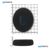 Geekria Comfort Mesh Fabric Replacement Ear Pads for Jabra Evolve2 65 (65MS 65UC USB)/ Evolve2 40 (40UC 40MS USB)/ Elite 45h On-Ear Wireless Headphones Ear Cushions, Repair Parts (Black)