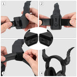 Geekria Devil Horns Headphone Attachment, Lightweight Decorative Horn Accessory for Cosplay and Streaming