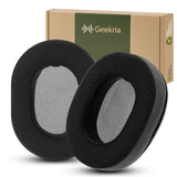 Geekria Comfort Mesh Fabric Replacement Ear Pads Compatible with Plantronics RIG 800 Pro, RIG 600 Pro, RIG 900 MAX, RIG 700HX Headphones, Ear Cushions Repair Parts (Black)