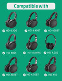 Geekria Comfort PU + Mesh Fabric Replacement Ear Pads for Sennheiser HD 4.50BT, HD 4.50BTNC, HD 4.40BT, HD 4.30G, HD 4.20S, HD 458BT, HD 450, HD 450BT, HD 400S, HD 350BT Headphones (Black)