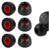 Geekria 3 Pairs Comfort Memory Foam True Wireless Earbuds Ear Tips Compatible with 4.5-6.3mm in-Ear Earphones Nozzle Blocking Noise Foam Tips / Earbud Ear Tips /Tips Eartips (L Size / Short)